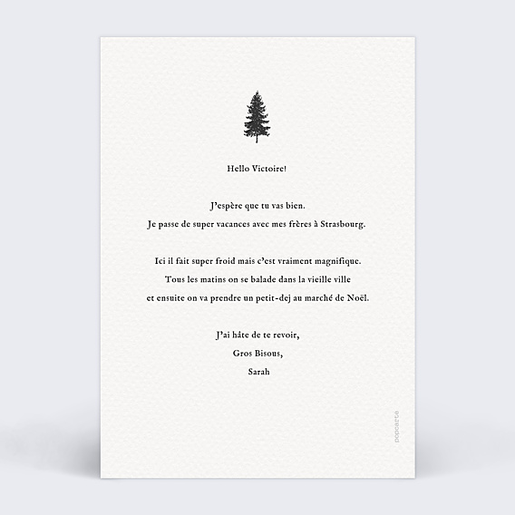 Carte Postale Tampon Sapin