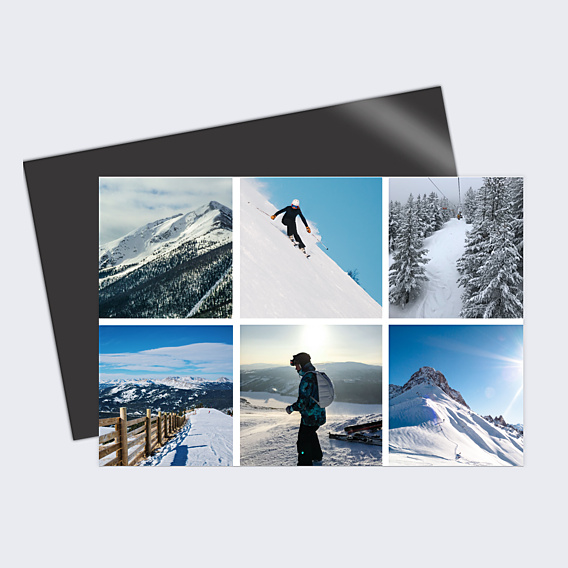 Carte Postale Multiphotos 6 Photos Neige