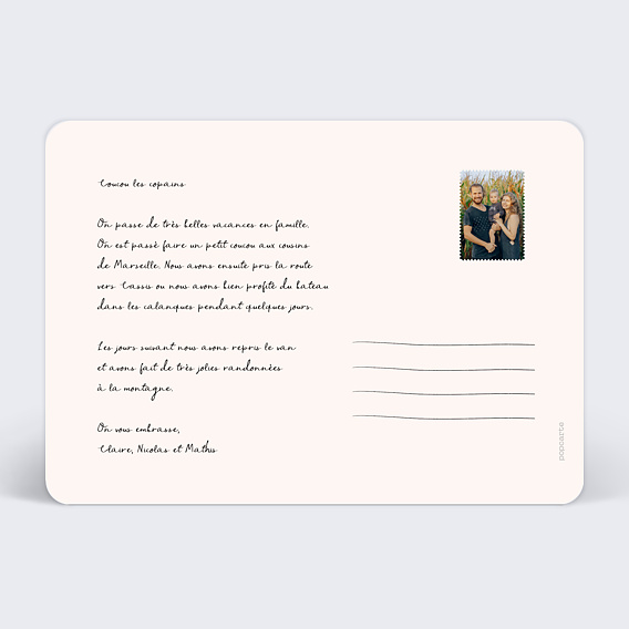 Carte postale Van Verso