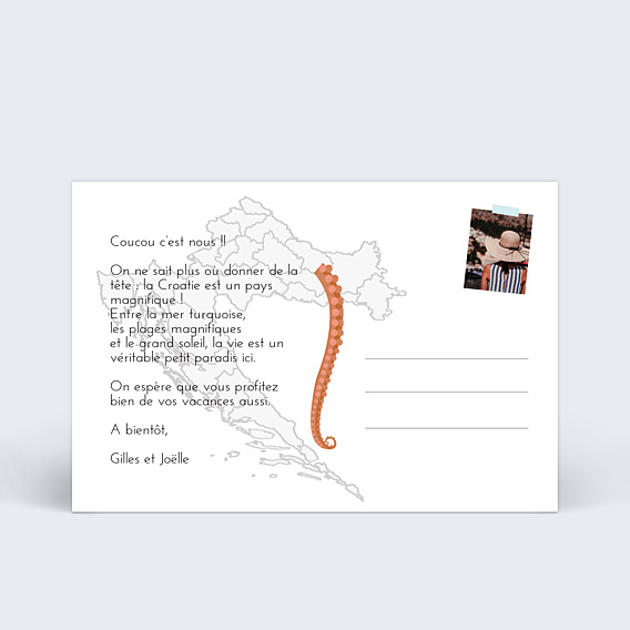 Carte Postale Croatie
