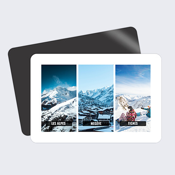 Carte Postale Triptyque Vacances d'Hiver