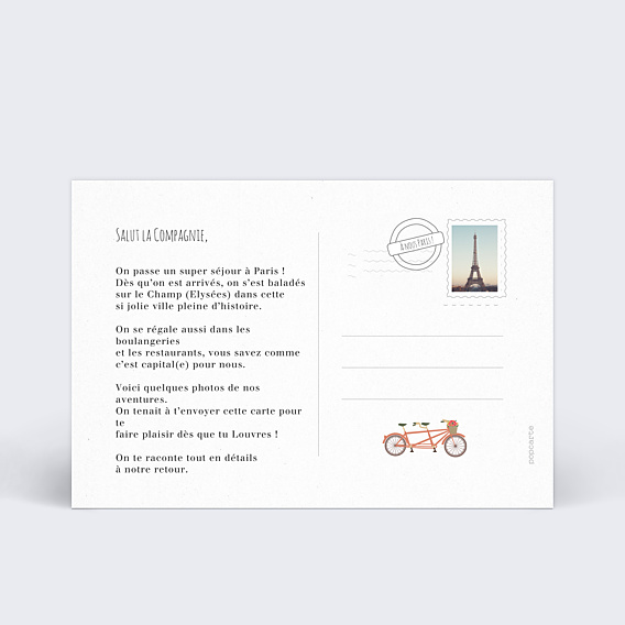 Carte Postale Souvenirs de Paris