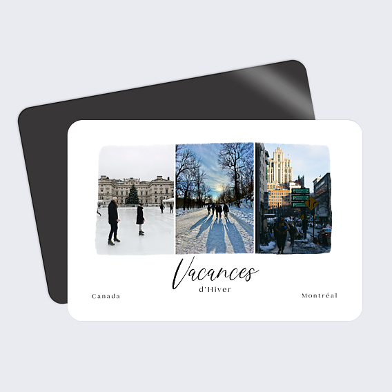 Carte Postale Tryptique Hivernal