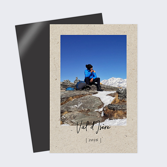 Carte Postale Hiver Chiné