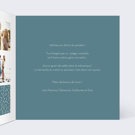 Carte postale Multi Photos Pastel Intérieur Droit