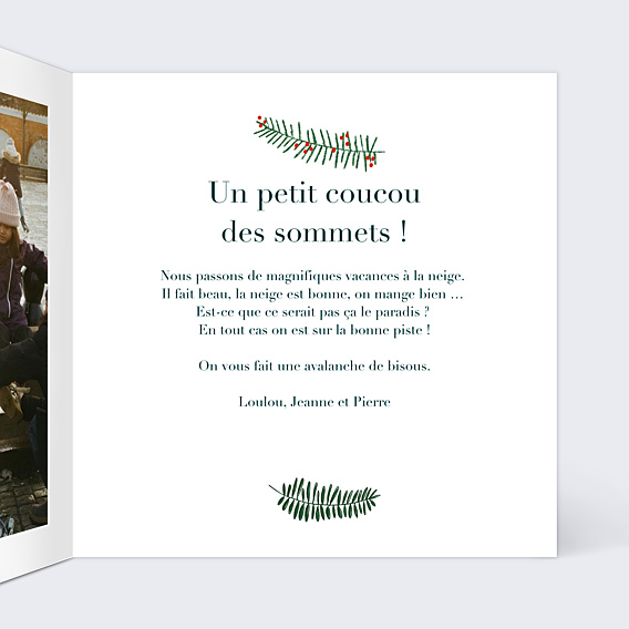 Carte Postale Hiver Multiphoto Festif