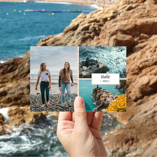 Carte postale Etiquette poudrée