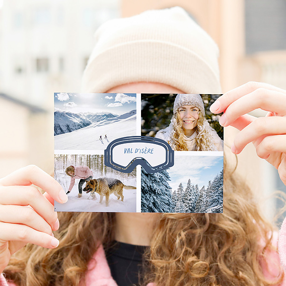 Carte postale Masque de Ski Après 4