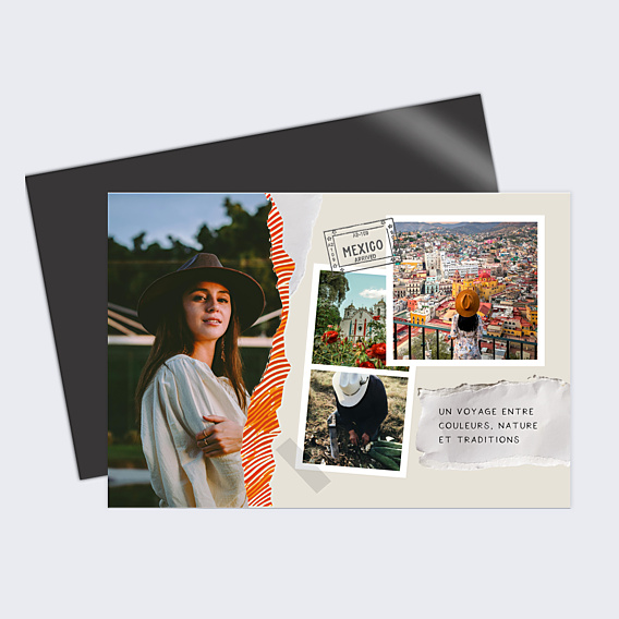 Carte Postale Scrap de voyage