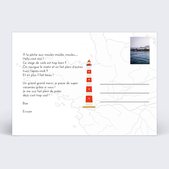 Carte Postale Typographie Bretagne