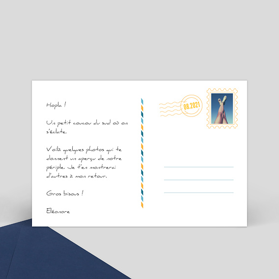 Carte postale Courrier postal Verso