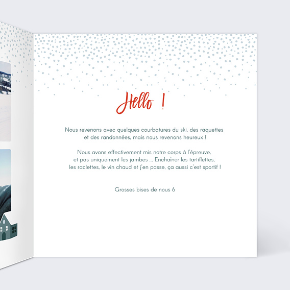 Carte postale Village d’hiver Intérieur Droit