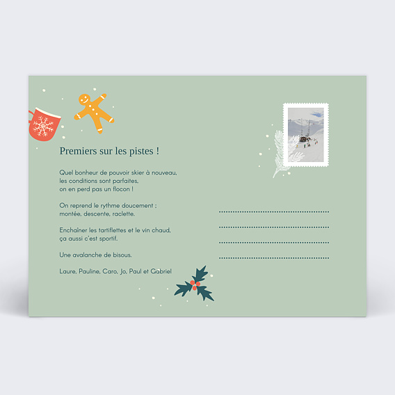 Carte postale Motif Pain d'Épice Verso