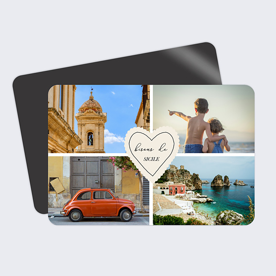 Carte postale Étiquette Cœur