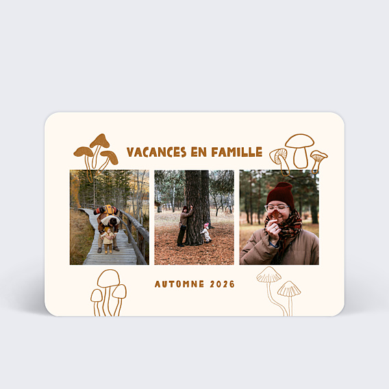 Carte Postale Vive les champignons