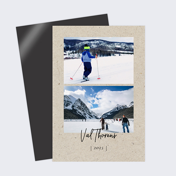 Carte postale Hiver Chiné 2 photos