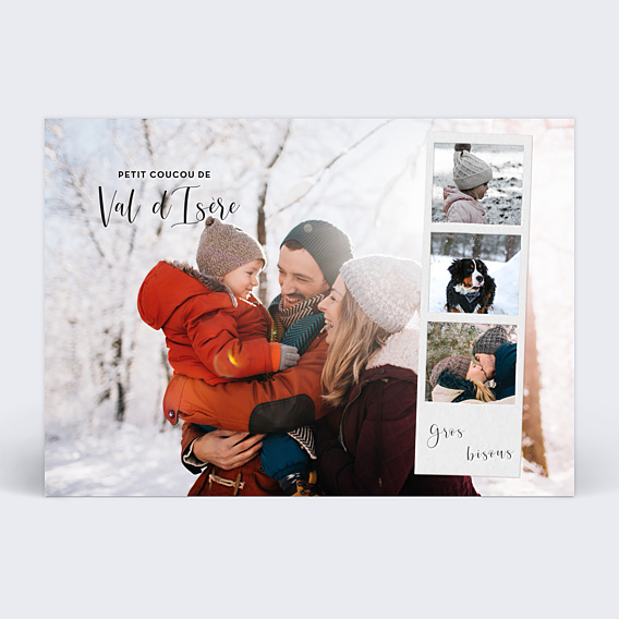 Carte postale Polaroid d'Hiver