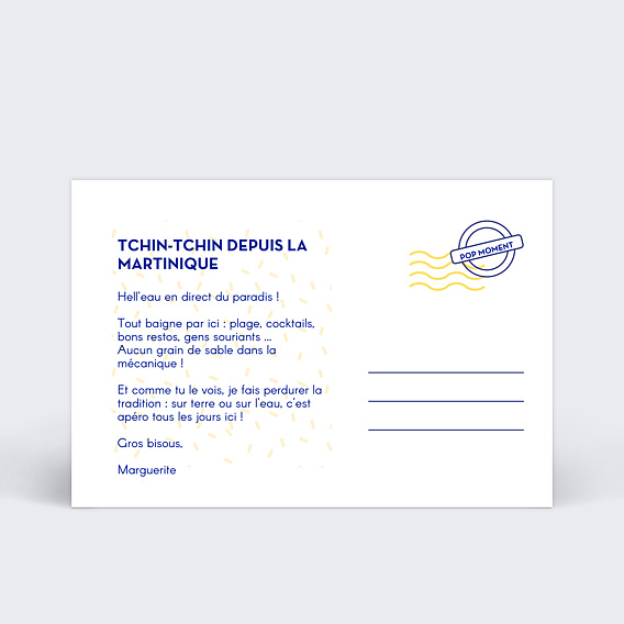 Carte postale Team Apero Verso