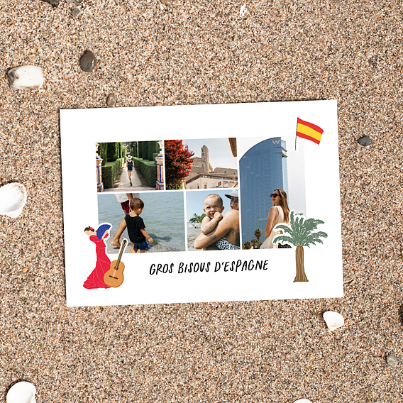 Carte Postale Bisous d'Espagne