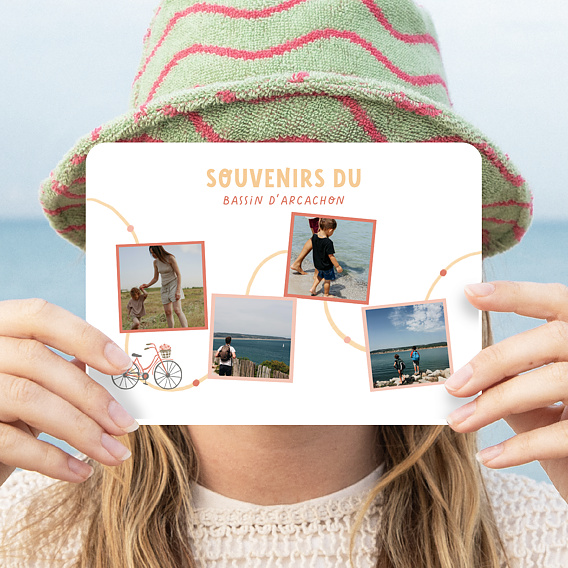Carte postale Itinéraire à Vélo Après 1