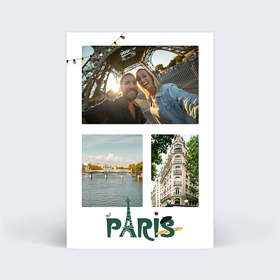 Carte postale Typographie Paris