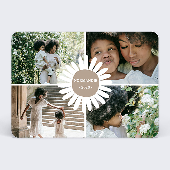 Carte Postale Etiquette Fleur