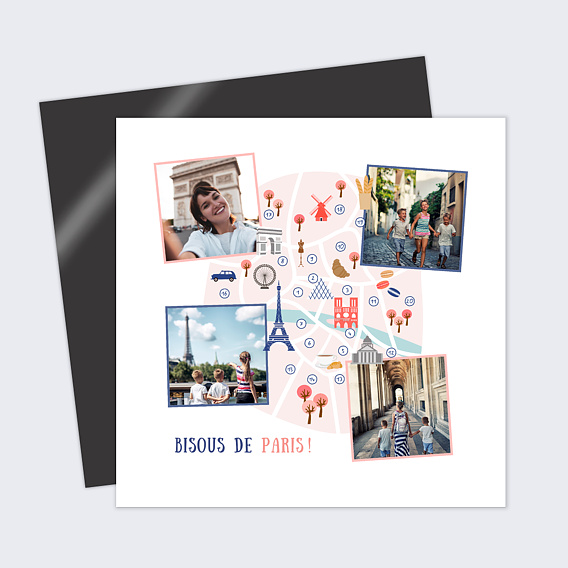 Carte postale Bisous de Paris