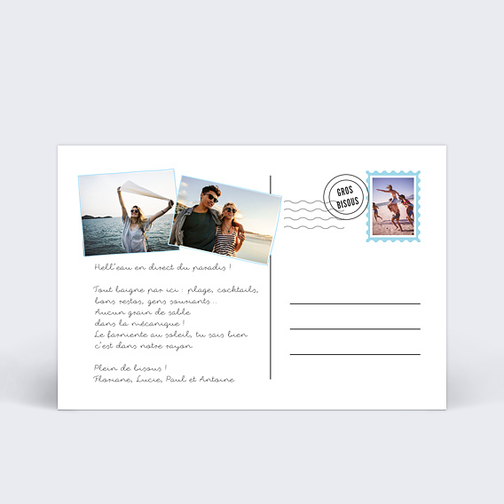 Carte postale Localisation Verso