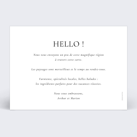 Carte postale Multi Intemporel Verso