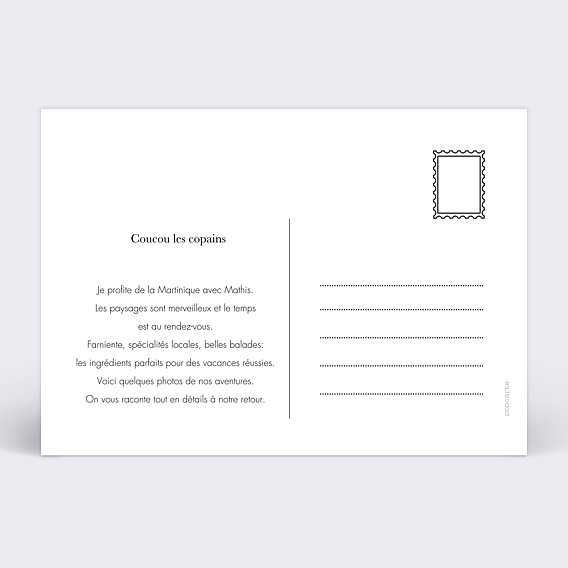 Carte postale Triptyque Éditorial Verso