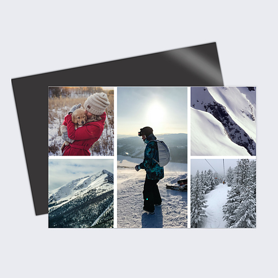 Carte Postale Multiphotos 5 Photos Hiver