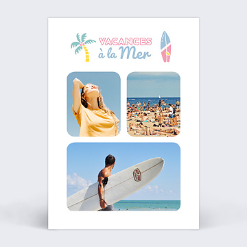 Carte Postale Vacances à la mer