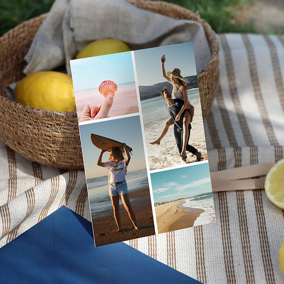 Carte postale Multiphoto 5 photos Après 4