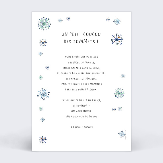 Carte Postale Flocons d'Hiver