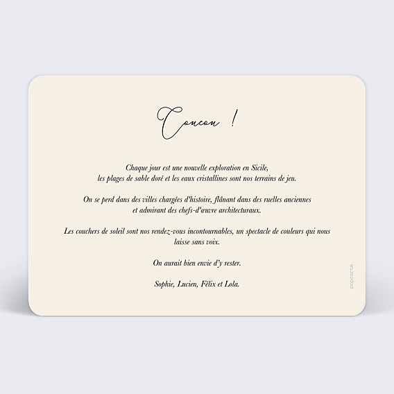 Carte Postale Étiquette Cœur