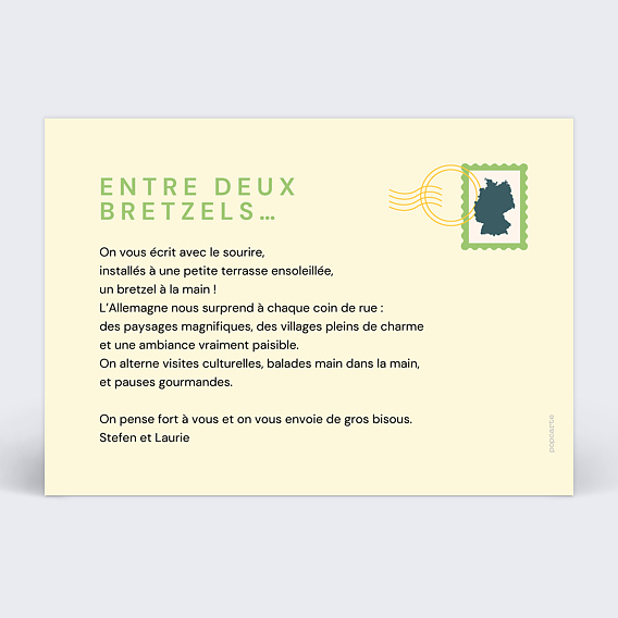 Carte postale Maps Allemagne Verso