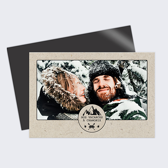 Carte Postale Hiver Vintage photo seule
