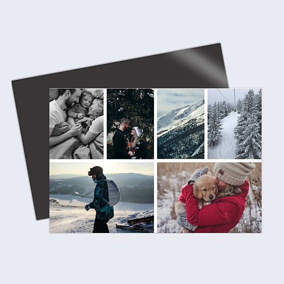 Carte Postale Multiphotos 6 Photos Hiver