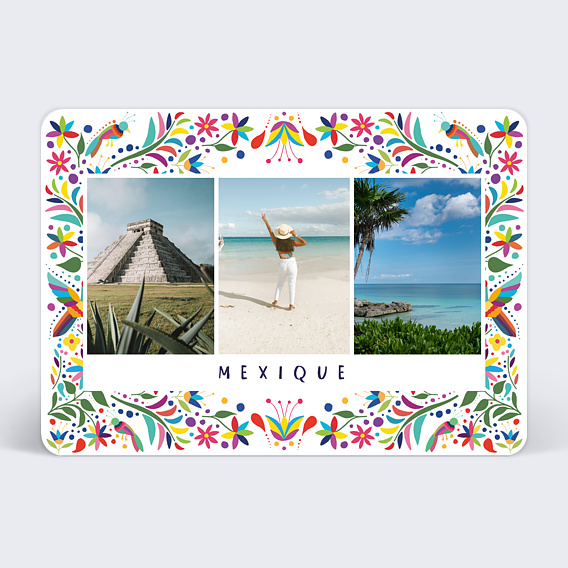 Carte postale Motif Mexicain Recto