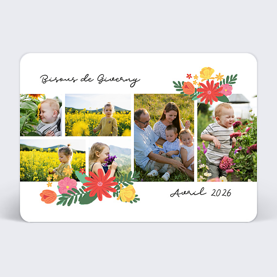 Carte postale Bandeau Fleuri