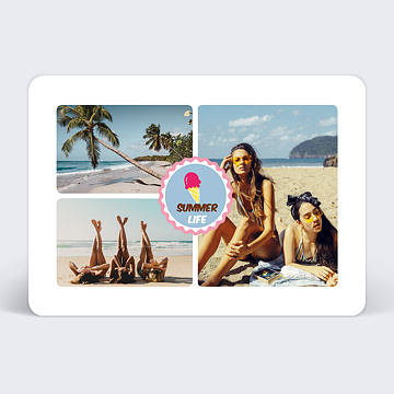 Carte Postale Ecusson vintage glace