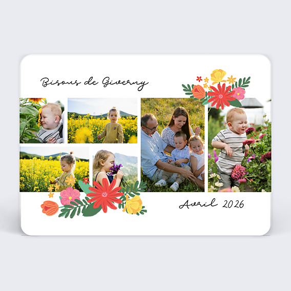 Carte Postale Bandeau Fleuri