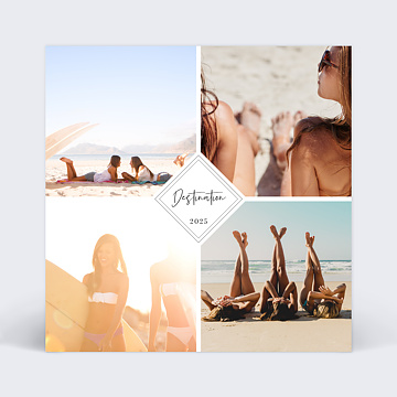 Carte Postale Personnalisée avec votre destination et vos photos