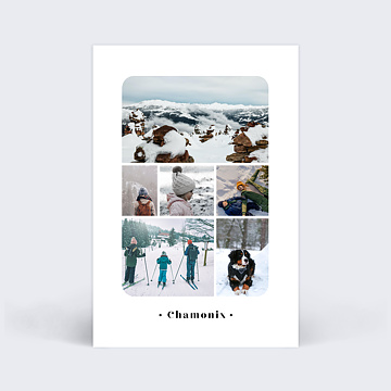 Carte Postale Pêle-Mêle Minimaliste Hiver