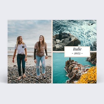 Carte Postale Etiquette poudrée