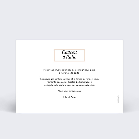 Carte Postale Etiquette poudrée