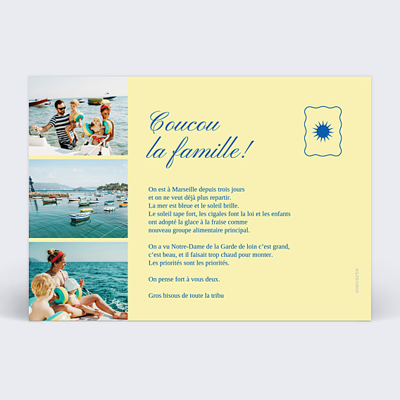 Carte Postale Typo solaire