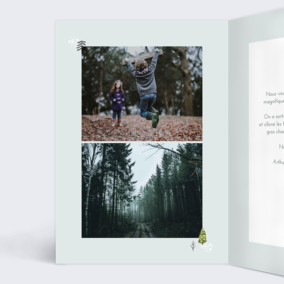 Carte postale Laponie Intérieur Gauche