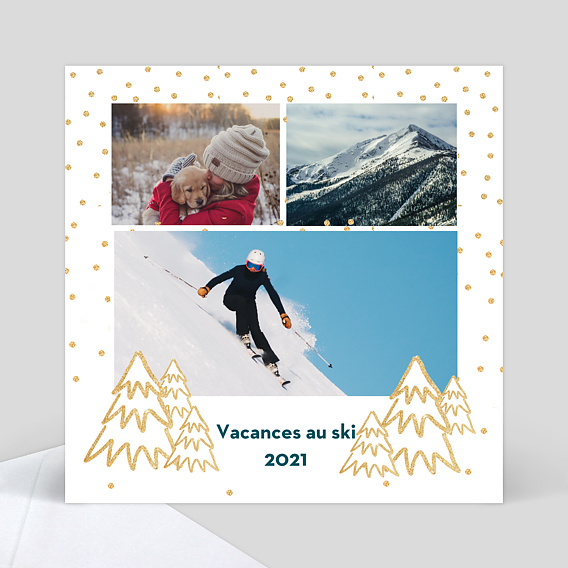 Carte Postale Sapins dor�s