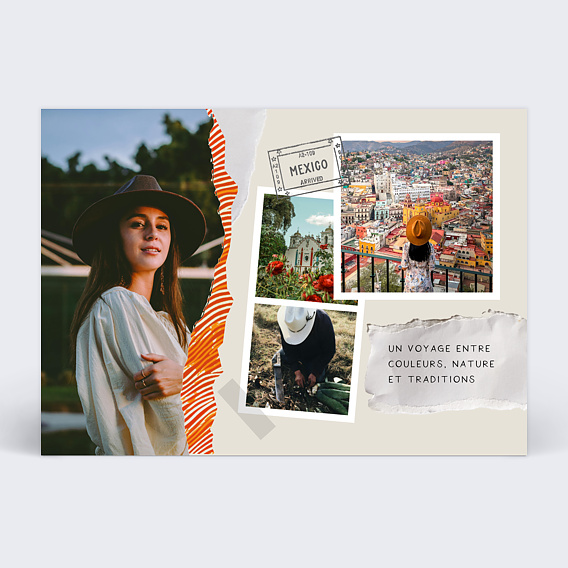 Carte postale Scrap de voyage